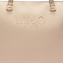 Shopping Bag Donna LIU JO con Logo in Rilievo Beige