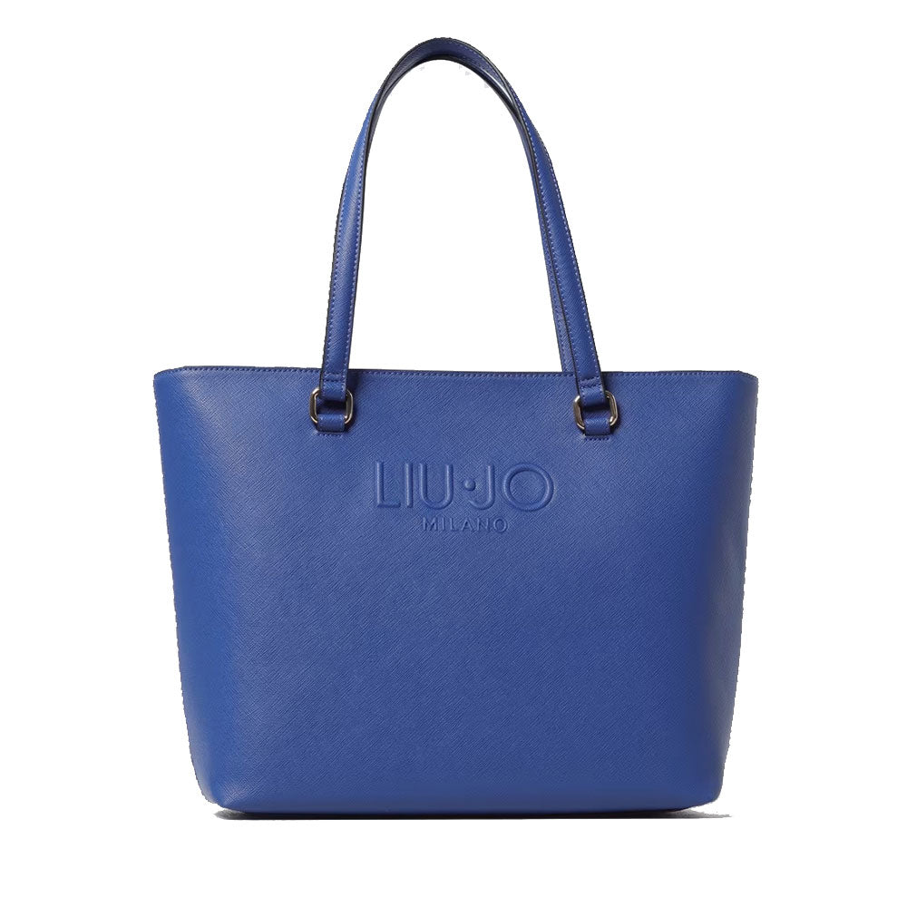 Shopping Bag Donna LIU JO con Logo in Rilievo Dust Blue