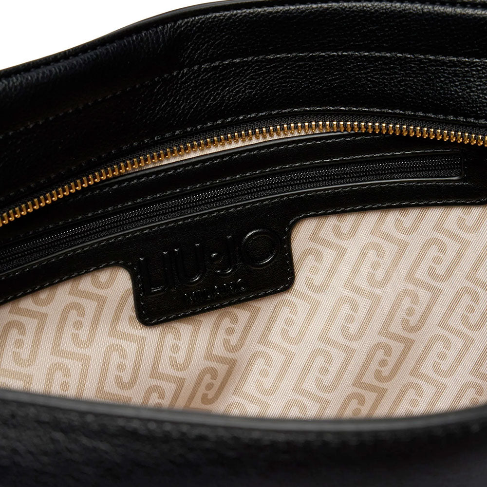 Hobo Bag Media Donna LIU JO Better stampa Bottalata Nera
