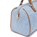 Bauletto Donna a Mano LIU JO in Tessuto Jacquard con Logo Monogram Dusty Blue