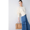 Borsa Donna a Mano LIU JO Better effetto Bottalato color Cammello con Charm