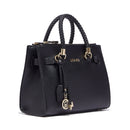 Borsa Donna a Mano LIU JO Better effetto Bottalato Nero con Charm