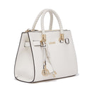 Borsa Donna a Mano LIU JO Better effetto Bottalato color Crema con Charm