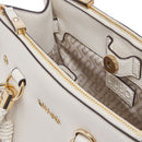Borsa Donna a Mano LIU JO Better effetto Bottalato color Crema con Charm