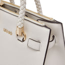 Borsa Donna a Mano LIU JO Better effetto Bottalato color Crema con Charm