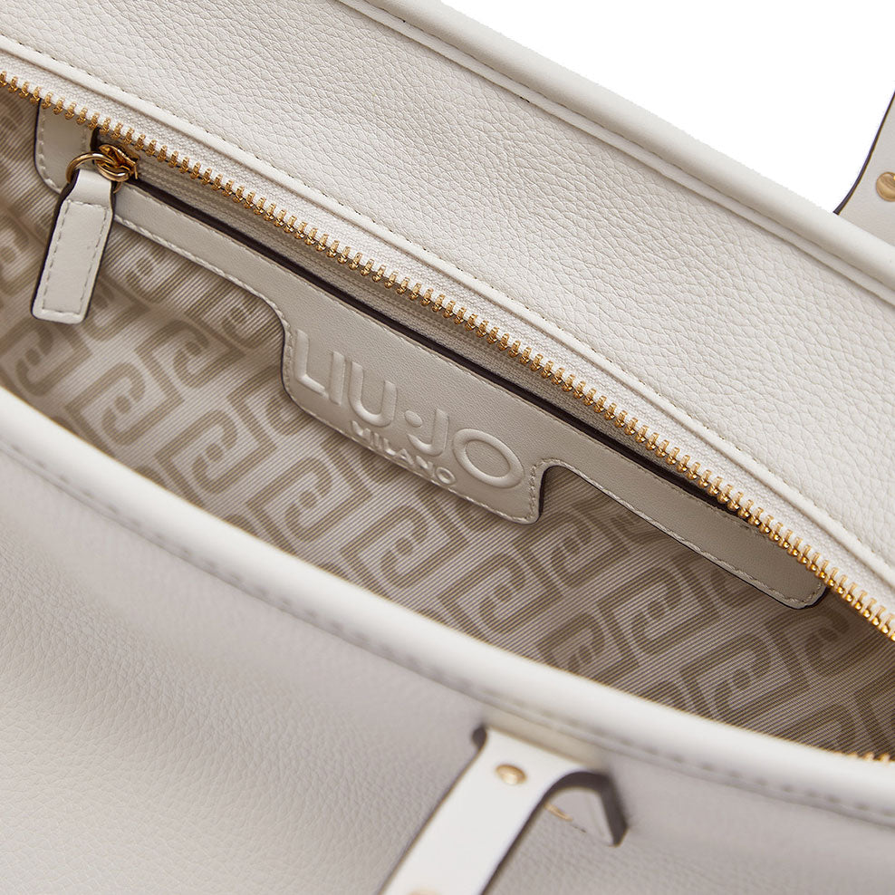 Shopping Bag Donna LIU JO Better effetto Bottalato color Crema