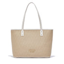 Shopping Bag Donna LIU JO in Tessuto Jacquard Beige con Logo All Over