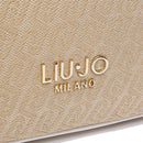 Shopping Bag Donna LIU JO in Tessuto Jacquard Beige con Logo All Over