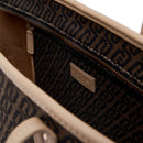 Shopping Bag Donna LIU JO in Tessuto Jacquard Testa di Moro con Logo All Over