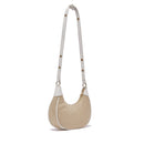 Hobo Bag Donna Small LIU JO in Tessuto Jacquard Beige con Logo All Over