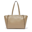 Tote Bag Large Donna LIU JO effetto Bottalato color Fango con Logo Ricamato