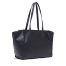 Tote Bag Large Donna LIU JO effetto Bottalato Nero con Logo Ricamato