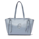 Tote Bag Large Donna LIU JO effetto Bottalato Azzurro con Logo Ricamato