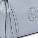 Tote Bag Large Donna LIU JO effetto Bottalato Azzurro con Logo Ricamato