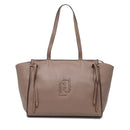 Tote Bag Large Donna LIU JO effetto Bottalato Marrone con Logo Ricamato