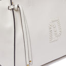 Tote Bag Large Donna LIU JO effetto Bottalato color Crema con Logo Ricamato