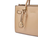 Borsa Donna a Mano Media LIU JO Better effetto Bottalato color Cammello con Charm