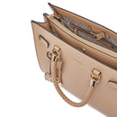 Borsa Donna a Mano Media LIU JO Better effetto Bottalato color Cammello con Charm