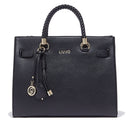 Borsa Donna a Mano Media LIU JO Better effetto Bottalato Nero con Charm