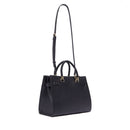 Borsa Donna a Mano Media LIU JO Better effetto Bottalato Nero con Charm