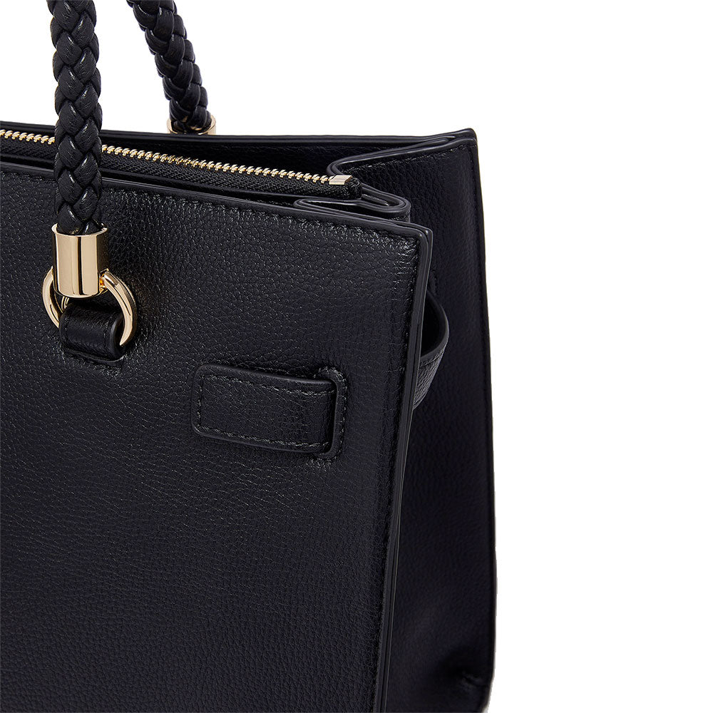 Borsa Donna a Mano Media LIU JO Better effetto Bottalato Nero con Charm