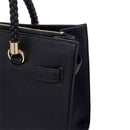 Borsa Donna a Mano Media LIU JO Better effetto Bottalato Nero con Charm