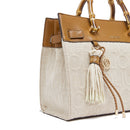 Borsa Donna a Mano Media LIU JO in Juta Beige con Charms
