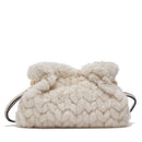 Borsa Donna a Spalla Small LIU JO linea Riccy in Faux Fur color Crema