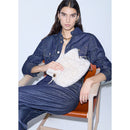 Borsa Donna a Spalla Small LIU JO linea Riccy in Faux Fur color Crema