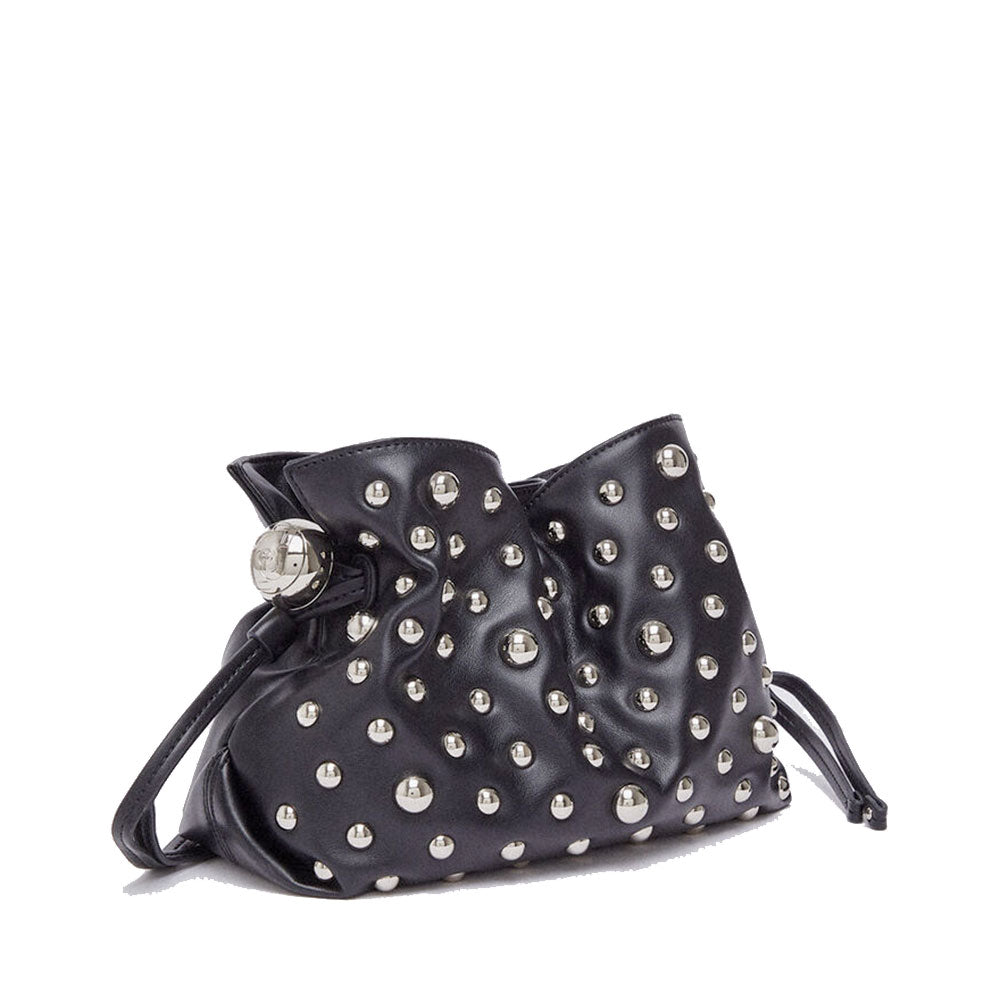 Borsa Donna a Spalla Small LIU JO linea Riccy in Ecopelle Nera con Borchie
