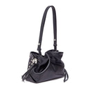 Borsa Donna a Spalla Small LIU JO linea Riccy in Ecopelle Nera con Borchie