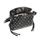 Borsa Donna a Spalla Small LIU JO linea Riccy in Ecopelle Nera con Borchie