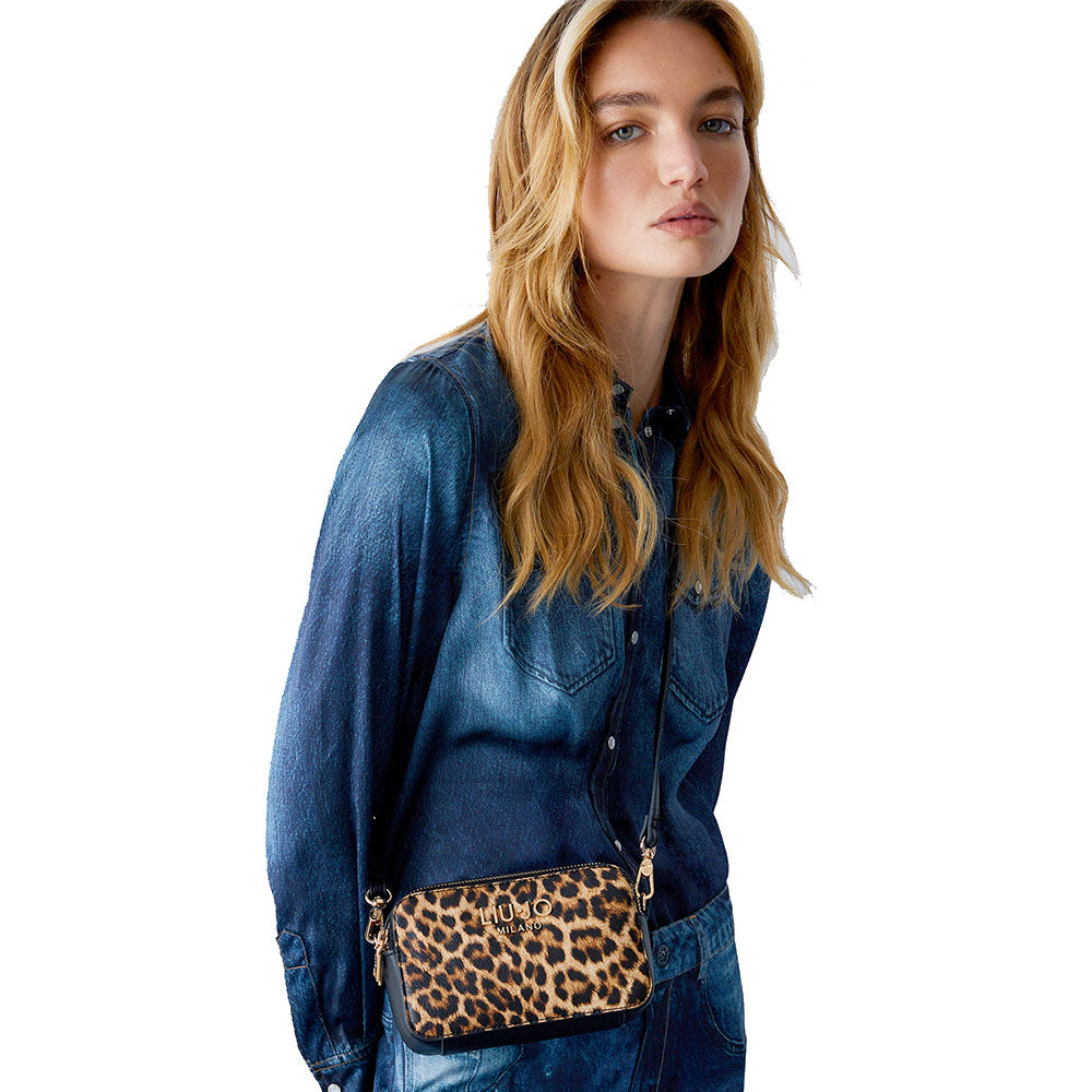 Borsa Donna a Tracolla Small LIU JO Better stampa Bottalata stampa Animalier
