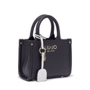 Borsa Donna a Mano Mini LIU JO Better stampa Bottalata Nera con Charm