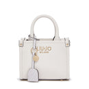 Kleine Damen-Henkeltasche LIU JO Better mit Bottalata-Prägung in Creme mit Charm