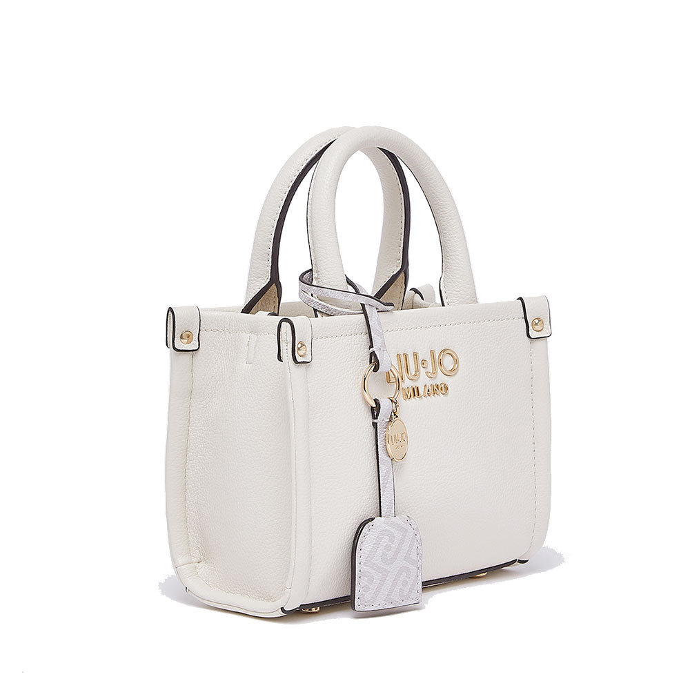 Kleine Damen-Henkeltasche LIU JO Better mit Bottalata-Prägung in Creme mit Charm