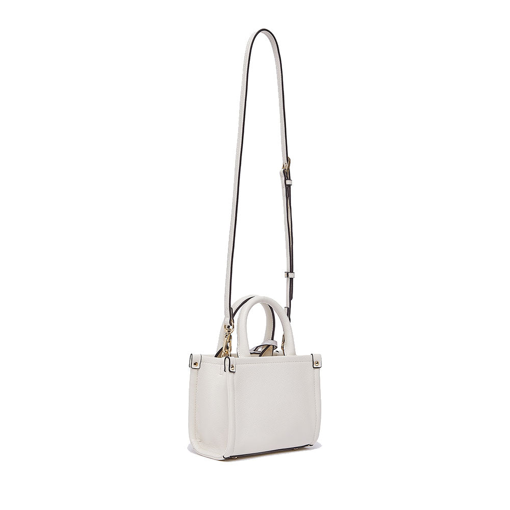 Kleine Damen-Henkeltasche LIU JO Better mit Bottalata-Prägung in Creme mit Charm