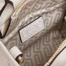 Kleine Damen-Henkeltasche LIU JO Better mit Bottalata-Prägung in Creme mit Charm