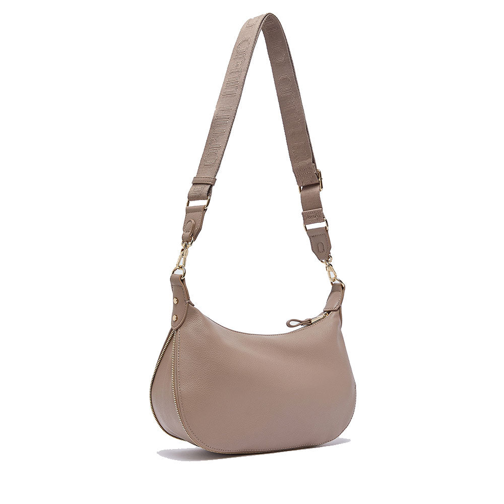 Hobo Bag Media con Tracolla LIU JO Marrone con Logo Laserato Monogram