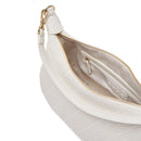 Hobo Bag Media con Tracolla LIU JO color Crema con Logo Laserato Monogram