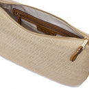 Hobo Bag Media con Tracolla LIU JO in Tessuto Jacquard Beige con Logo All Over
