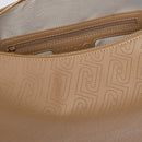 Hobo Bag Large con Tracolla LIU JO color Cammello con Logo Laserato Monogram