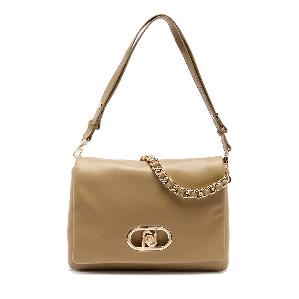 Borsa Donna a Spalla LIU JO Better linea La Puffy Grande color Fango