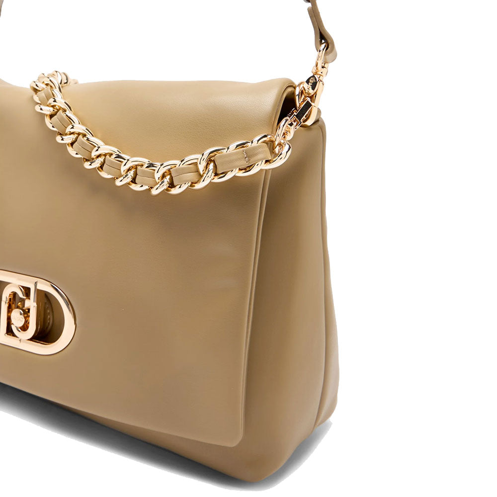 Borsa Donna a Spalla LIU JO Better linea La Puffy Grande color Fango