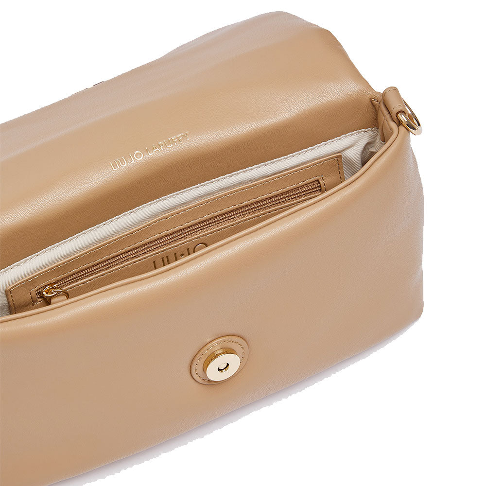 Mittelgroße Damen-Schultertasche LIU JO Better Modell La Puffy in Camel