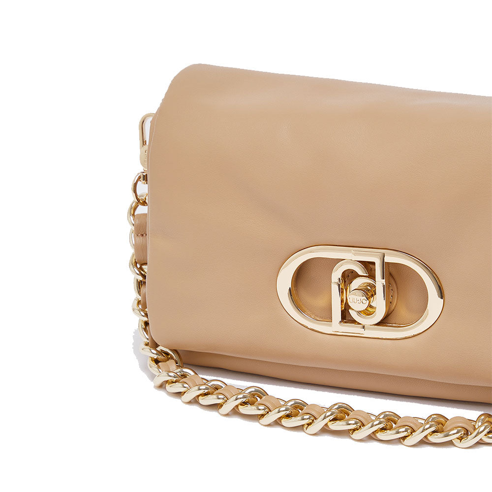 Mittelgroße Damen-Schultertasche LIU JO Better Modell La Puffy in Camel