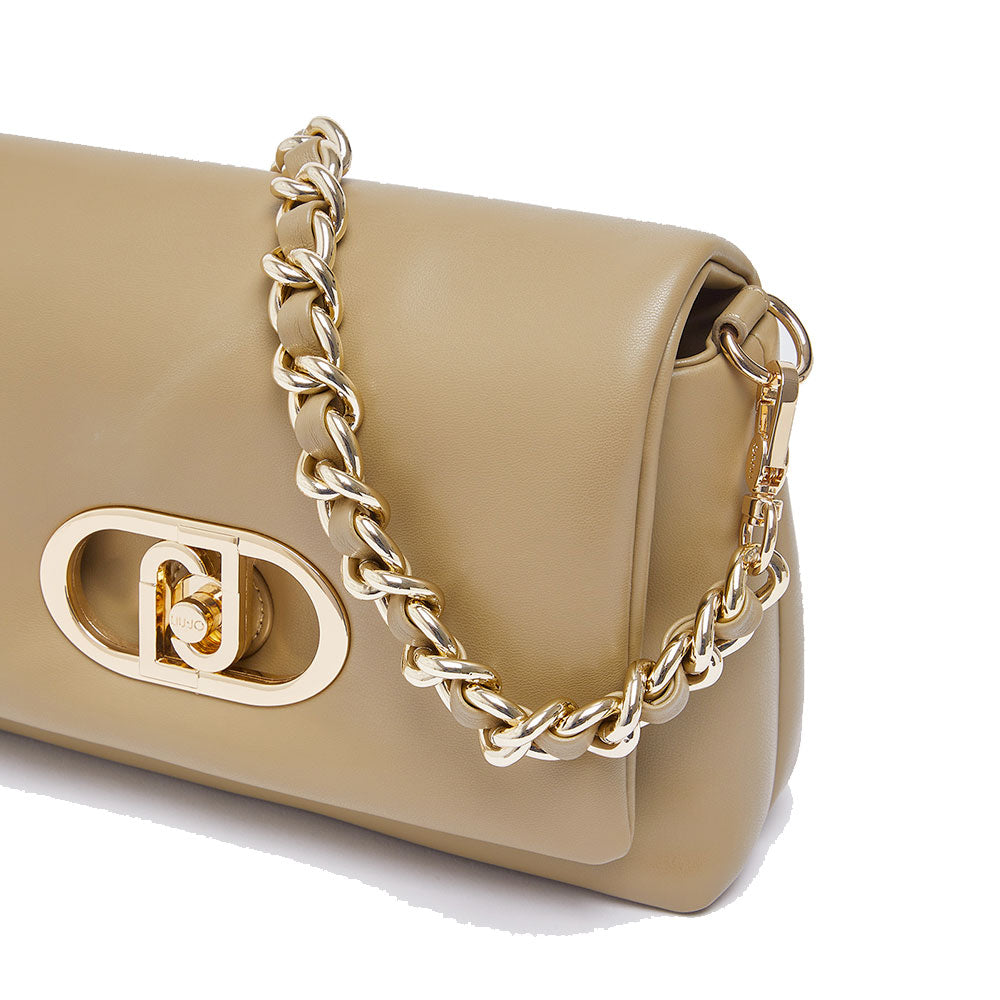 Borsa Donna Media a Spalla LIU JO Better linea La Puffy color Fango