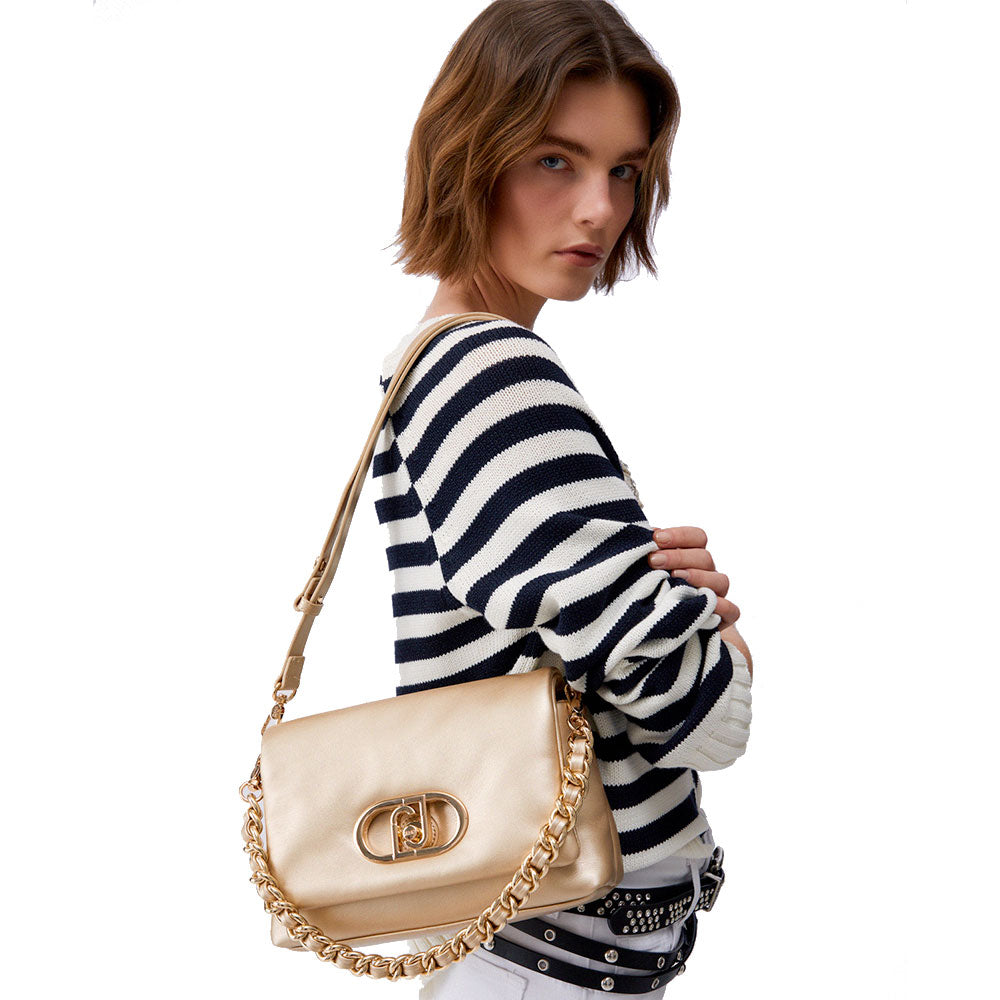 Borsa Donna Media a Spalla LIU JO Better linea La Puffy Oro Chiaro