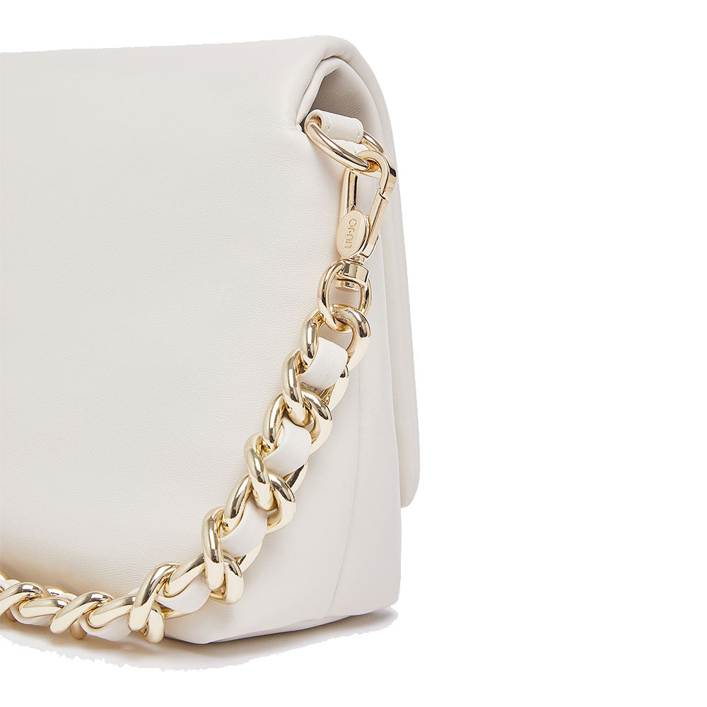 Mittelgroße Damen-Schultertasche LIU JO Better Modell La Puffy in Creme