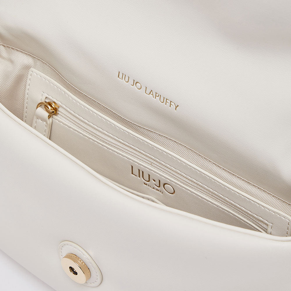 Mittelgroße Damen-Schultertasche LIU JO Better Modell La Puffy in Creme